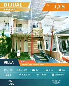 Dijual Villa Furnished View Gunung Area Balai Kota Among Tani, Batu