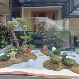 Pembuatan taman kering minimalis