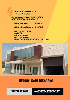 Gudang disewa di kawasan deltasilicon cikarang