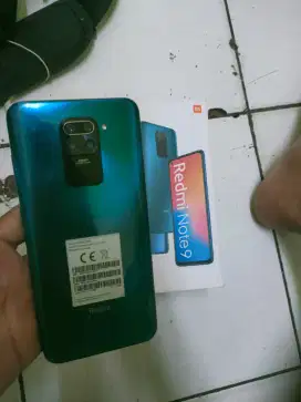 Redmi note 9 ram 4/64 fullset no minus masih ori