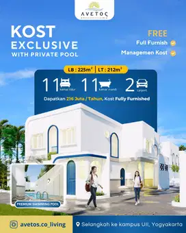Dijual kost Eksklusif Jogja Sleman Barat Kampus Ull Sertifikat SHM