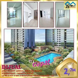 DIJUAL MURAH APARTEMENT AERIUM PERMATA BUANA 2 BR SEMI FURNISH JAKARTA