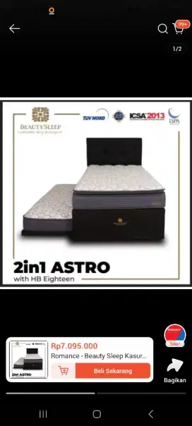 Romance Spring bed 2 in 1 ASTRO