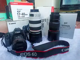Canon Full Frame + 3 Lensa Pro Seri L