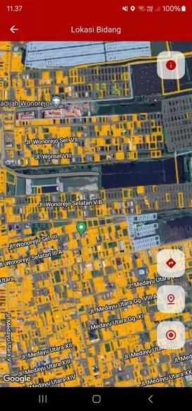 Dijual Lahan 39.550 m2 Wonorejo Selatan  Kolam Pancing Gancar