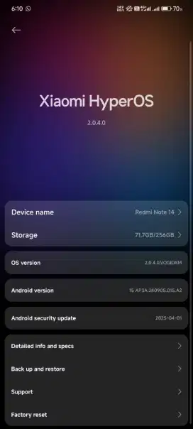 Redmi Note 14 4G 8/256GB