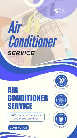 Terima service AC,mesin cuci,kulkas,pompa air dll