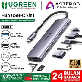 Kabel Konektor USB Type C to HDMI 4K 7 in 1 MacBook iPad Laptop