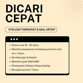 DICARI CEPAT EYELASH THERAPIST & NAIL ARTIST
