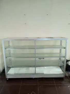 Etalase kaca warung 1,5 meter
