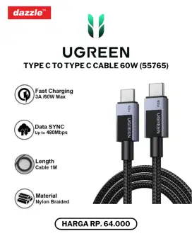 UGREEN TYPE C TO TYPE C CABLE 60W (55765)
