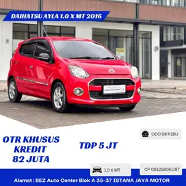 Km 58rb Diahatsu Ayla 1.0 X MT 2016 Merah