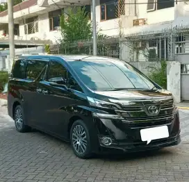 [TDp Rp 25 jt] VELLFIRE 2.5 G Bensin AT ATPM 2017 Black Metalic