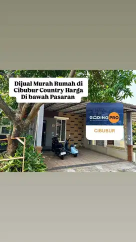 Super Murah Rumah Siap Huni Tanah 120 Di Cibubur Country, Harga BU