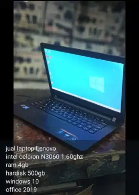 Laptop Lenovo ram 4 hardisk 500gb