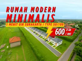 Rumah Modern, View Sawah & Gunung, Dekat UMS & Transmart