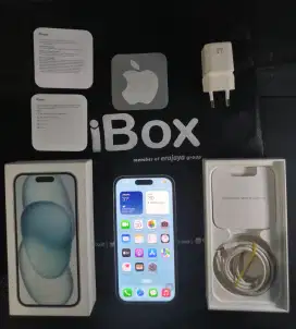 iPhone 15 128GB Blue Garansi Resmi iBox On Sampai Juni 2025