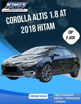 TERJANGKAU Tdp 5 juta | COROLLA ALTIS V 1.8 AT 2018 HITAM ISTIMEWAH