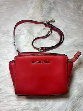 Preloved Michael Kors Selma Mini Saffiano Leather Crossbody
