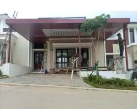 Kanopi alderon + plafon rumah PVC