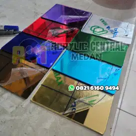 Akrilik Lembaran Mirror 2mm Silver, Gold, dll 244×122cm