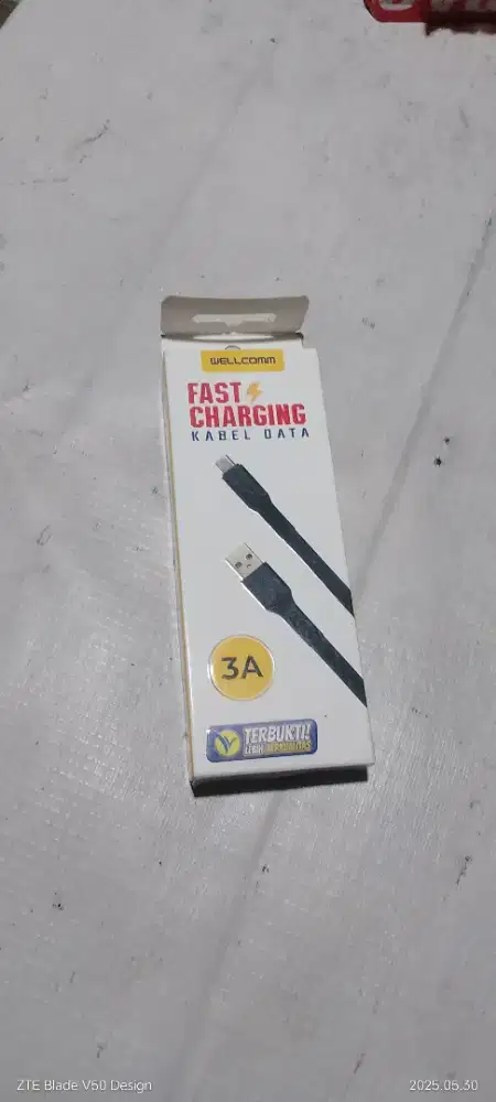 fast charging kabel data 3A tipe C  Wellcomm new