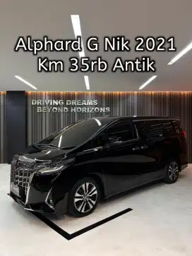 Alphard G TSS ATPM 2021 Hitam B1045JFF Km35rb