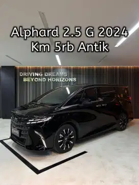 Alphard 2.5 G Bensin AT 2024 Hitam B1629DOT Nik 2023 Km5rb