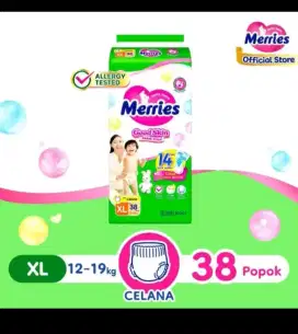 MERRIES XL 38 PAMPERS POPOK CELANA