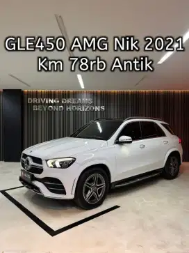 Mercedes Benz GLE 450 GLE450 AMG 2021 Putih B1122UJP Mercy Km78rb
