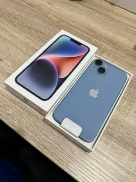 iPhone 14 128Gb Blue Second Fullset Ori Resmi iBox garansi Jun 2025