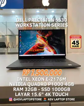 DELL PRECISION 5530 XEON QUADRO P1000 LAPTOP EDITING RENDERING