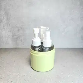 botol travel set cube 3 in 1 praktis untuk travelling warna ijo