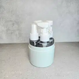 botol cairan refill untuk travelling 4 in 1 cube warna biru merk agoo