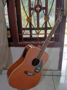 Gitar akustik elektrik CORT jumbo tanbes