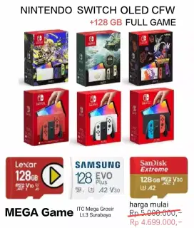 NINTENDO SWITCH OLED + 128/256/512GB Full Game