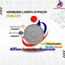 Ornamen Lampu Profil Gypsum Plafon D 65 cm