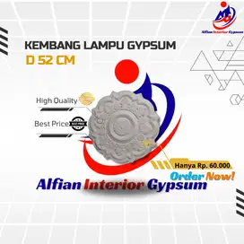 Ornamen Lampu Profil Gypsum Plafon D 52 cm