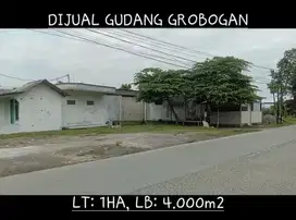DIJUAL GUDANG GROBOGAN, LOKASI GODONG, LUAS TANAH 1HA