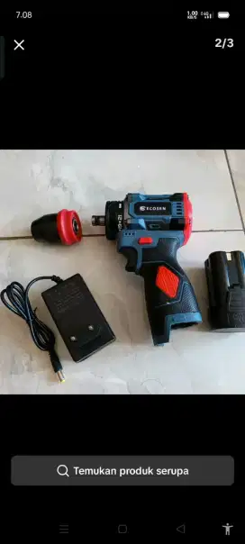 Bor Cordless ecosen 16V Chuck Besi Mantap