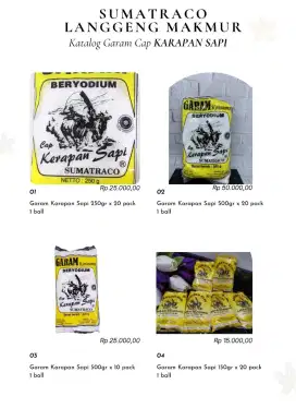 Garam Industri makanan dan lain-lain