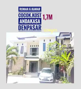 Rumah 6 kamar cck unt rumah kantor kost Andakasa Gatsu Barat Denpasar