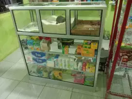 Etalase warung beras,telor dll nya