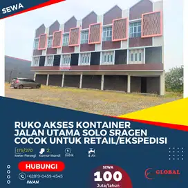 Ruko Sragen Akses Kontainer Kawasan Komersil