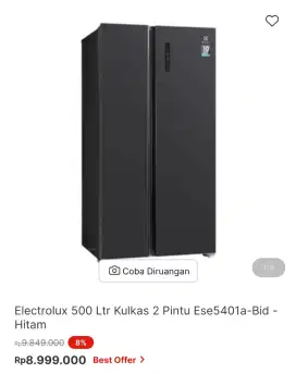 KULKAS SBS ELECTROLUX 500 LITER