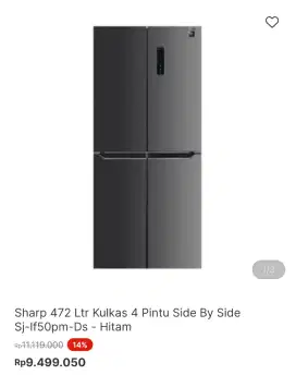 KULKAS SBS SHARP 472 LITER