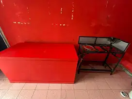 Meja Kasir dan Kompor Mawar 2 tungku
