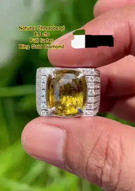 Chrysoberyl Ring Emas Berlian