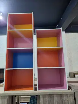 Sale Rak Buku 3 Tingkat Warna Warni