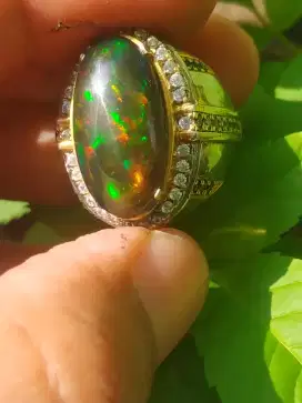 Kalimaya BO Ethiopia jarong super ring perak mewah